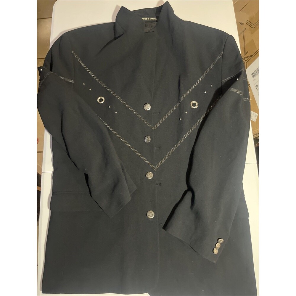 Vintage 90s Guide Pour Homme Western Jacket Made in England Black Studded Blazer